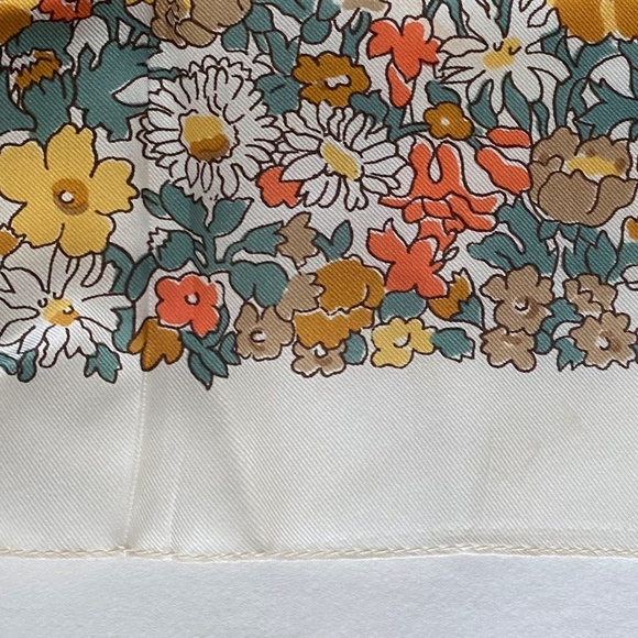 Vintage Liberty of London Silk Scarf - Autumn Floral Print with Original Package - Picture 12 of 14